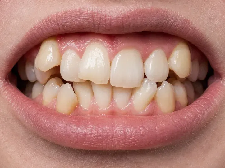 Caso de dientes apiñados corregidos con alineadores goaligner